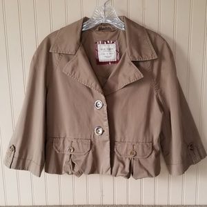 Old Navy jacket medium ruffle light brown